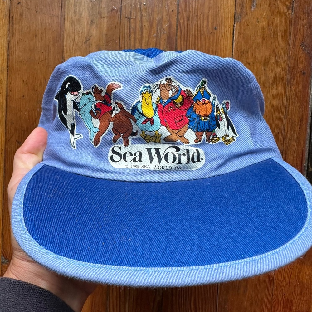 Vintage kids sea world conductor hat